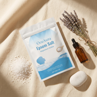 Epsom Salt with Bubbles for Bath Magnesium Sulfate Bath Crystals for Muscle Recovery&Relaxation Relief Moisturizing Exfoliating